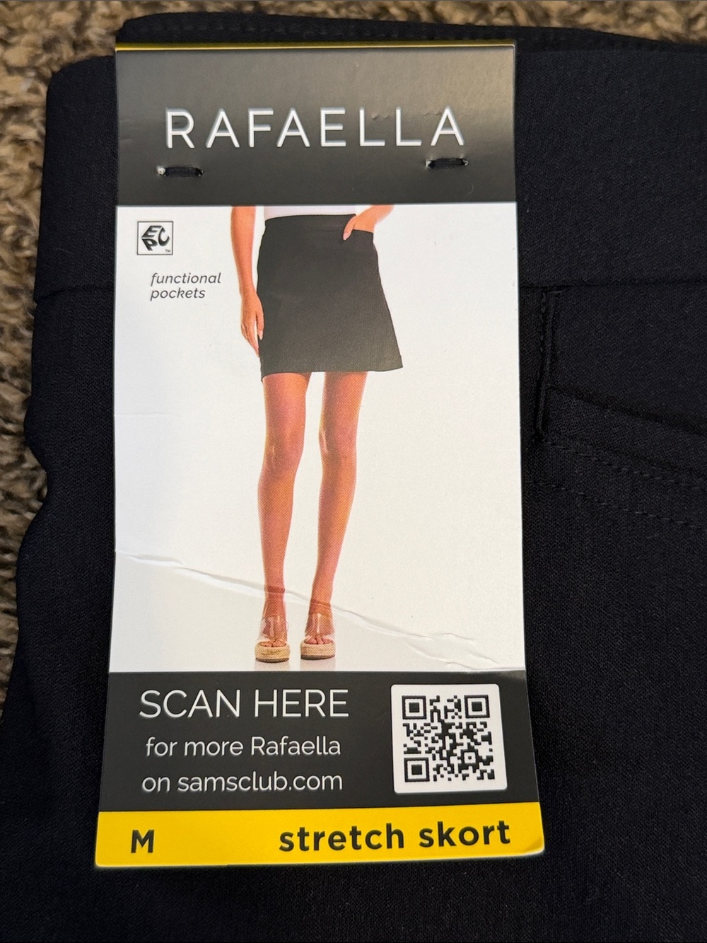 Rafaella Black Stretch Skort with Pockets